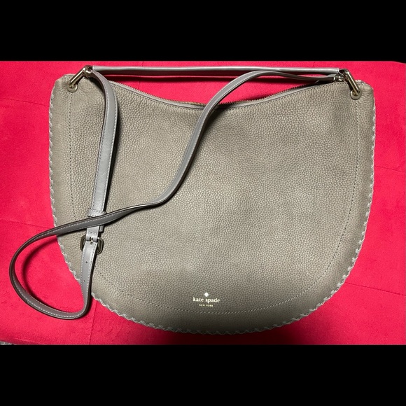 Kate Spade Gray Large Crossbody. - Picture 1 of 3